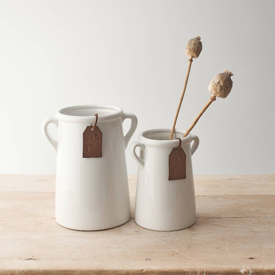 For You White Vase, 18cm