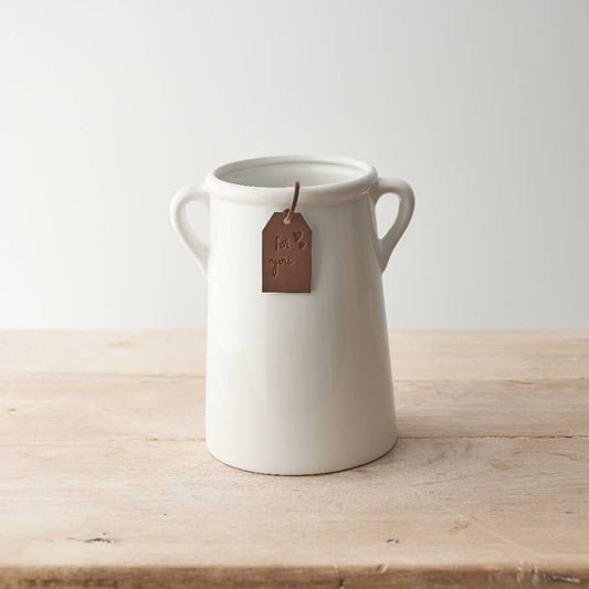 For You White Vase, 18cm